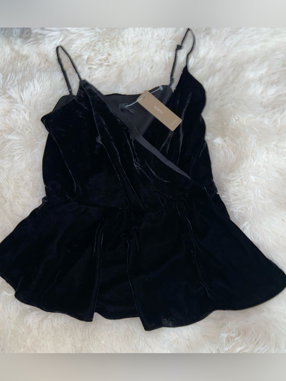 J. Crew Black Velvet Wrap Cami